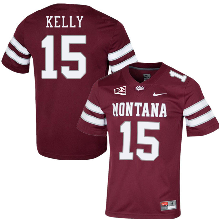 Montana Grizzlies #15 Bill Kelly College Football Jerseys,Uniforms Stitched Sale-Maroon